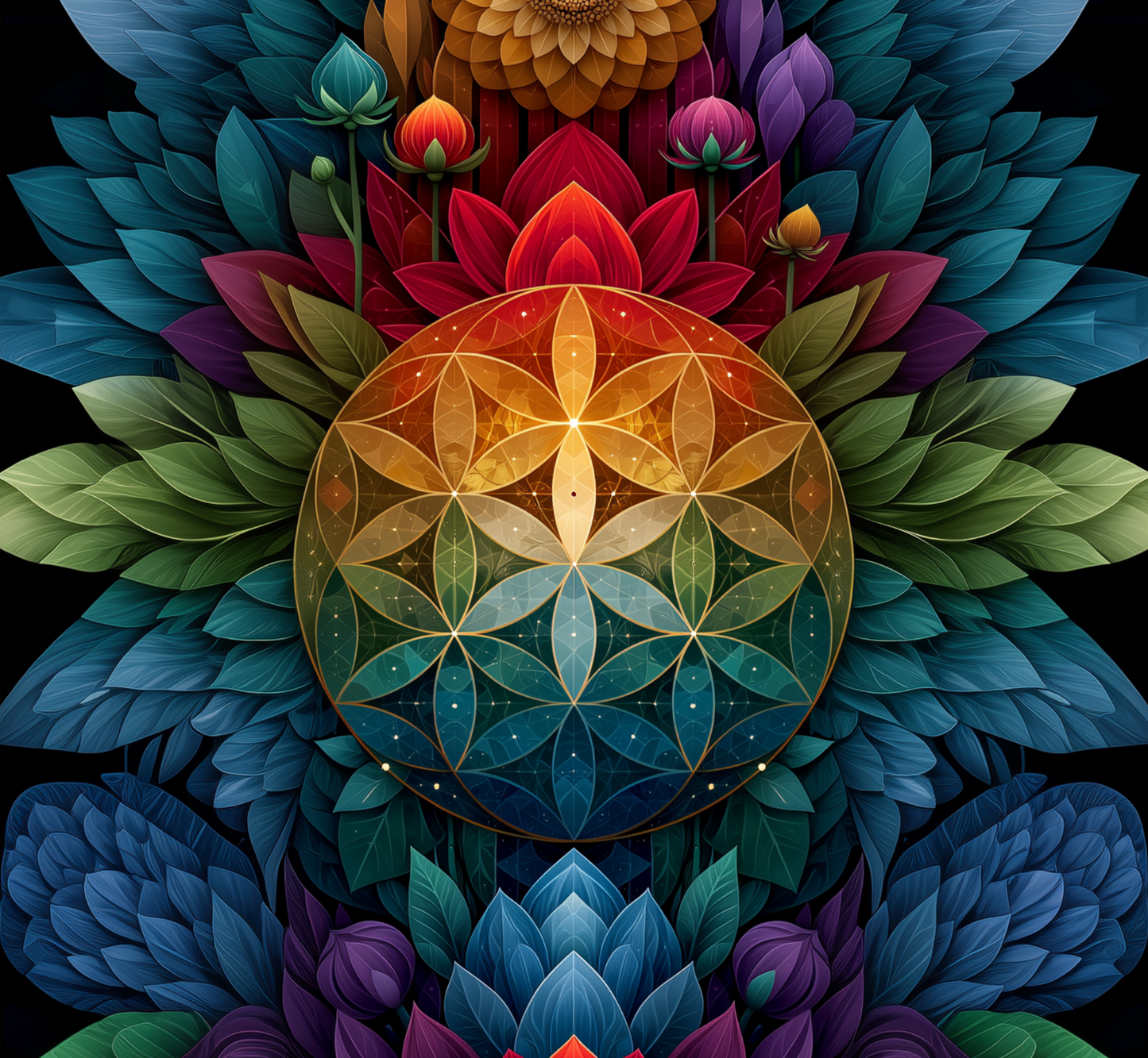 Lotus Bloom Sacred Geometry